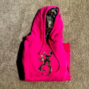 Browning small pink camo sweatshirt